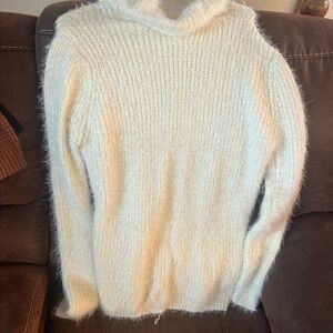 Ultra Flirt Cream Cowl Neck Sweater